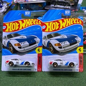 Hot wheels Ferrari 365 GTB/4 Competizione Toy Car - Blue and White